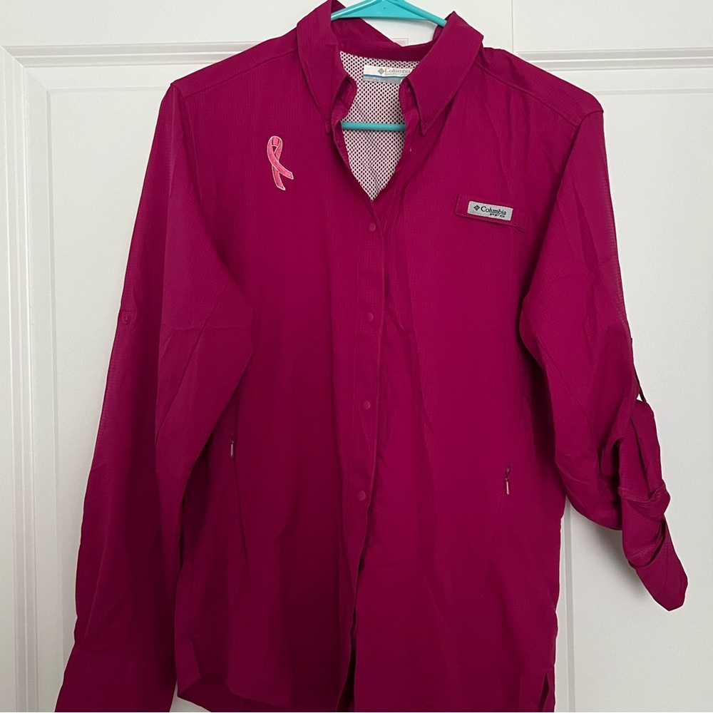 Columbia Pink Fishing Shirt